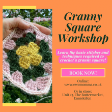 Load image into Gallery viewer, Granny square crochet workshop learn to crochet