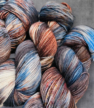Load image into Gallery viewer, Superwash Merino Nylon Titanium Sock Yarn, 100g/3.5oz, Leather and Jeans