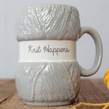 Load image into Gallery viewer, knit happens mug