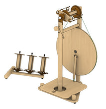 Load image into Gallery viewer, Lojan Buddy wide treadle spinning wheel