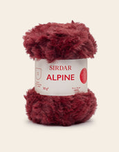 Load image into Gallery viewer, Sirdar Alpine Faux Fur yarn oxblood