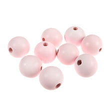 Load image into Gallery viewer, Wooden Craft Beads, 25mm, packs of 9, Pale Pink
