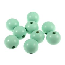 Load image into Gallery viewer, Wooden Craft Beads, 25mm, packs of 9, Mint