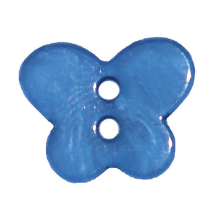 Dark Blue Butterfly Buttons, 17mm