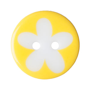 Light Yellow Flower Buttons, 17mm