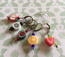Load image into Gallery viewer, Set of 5 Fruit Stitch Markers