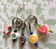 Load image into Gallery viewer, Set of 5 Fruit Stitch Markers
