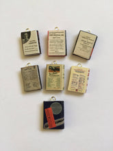 Load image into Gallery viewer, Miniature Book Charm, Hercule Poirot, Agatha Christie inspired
