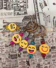 Load image into Gallery viewer, Set of 5 Emoji Knitting Crochet Stitch Markers