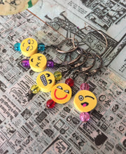 Load image into Gallery viewer, Set of 5 Emoji Knitting Crochet Stitch Markers