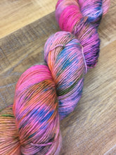 Load image into Gallery viewer, Superwash Merino Sparkle Single Ply Fingering Yarn, 100g/3.5oz, Clown