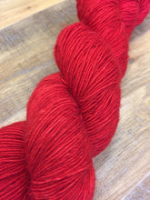 Load image into Gallery viewer, Superwash Merino Single Ply Fingering Yarn, 100g/3.5oz, Semi Solid, Bloody Mary