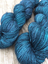 Load image into Gallery viewer, Superwash Merino Single Ply Fingering Yarn, 100g/3.5oz, Malice Through The Looking Glass