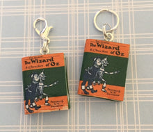 Load image into Gallery viewer, Miniature Book Charm Stitch Marker, The Wizard of Oz, L Frank Baum inspired
