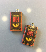 Load image into Gallery viewer, Miniature Book Charm Stitch Marker, 1984, George Orwell inspired