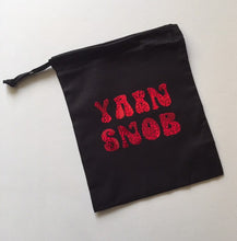 Load image into Gallery viewer, Yarn Snob Cotton Drawstring Tote Bag