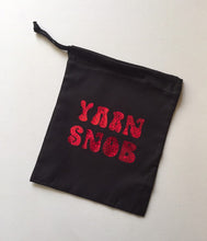Load image into Gallery viewer, Yarn Snob Cotton Drawstring Tote Bag