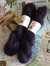 Load image into Gallery viewer, Superwash Kid Mohair Silk Lace Yarn, 50g, 420m, Purple Teardrops