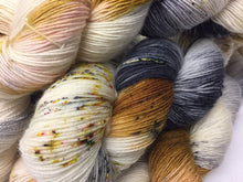 Load image into Gallery viewer, Superwash Bluefaced Leicester Nylon Ultimate Sock Yarn, 100g/3.5oz, Meetings Have Biscuits