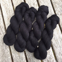 Load image into Gallery viewer, Superwash BFL Nylon Ultimate Sock Yarn, 100g/3.5oz, Have You Seen This Wizard, Black Yarn