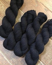 Load image into Gallery viewer, Superwash BFL Nylon Ultimate Sock Yarn, 100g/3.5oz, Have You Seen This Wizard, Black Yarn