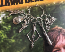 Load image into Gallery viewer, Set of 6 The Walking Dead Inspired Stitch Markers