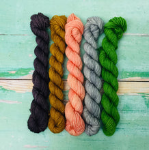 Load image into Gallery viewer, That’s Gossip Minis Sock Set, Superwash Bluefaced Leicester, 100g