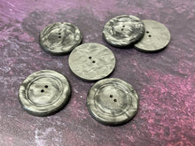 Load image into Gallery viewer, Vintage French Grey Swirl Buttons, 25mm
