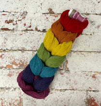 Load image into Gallery viewer, Kinross 4 Ply Rainbow Mini Skein Hanks, 7x20g