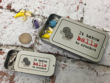 Load image into Gallery viewer, Notions Tin, It Takes Balls To Crochet