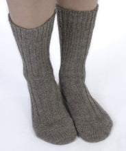 Load image into Gallery viewer, Natural Brown Wool Socks from Kerry Woollen Mills