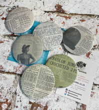 Load image into Gallery viewer, Vintage Knitting and Crochet Pattern Pocket Mirror