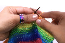 Load image into Gallery viewer, KnitPro Ring Row Counter, Rainbow and Black