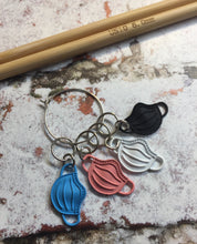 Load image into Gallery viewer, Set of 4 Face Covering Mask Stitch Markers