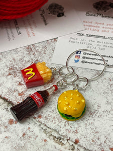 Fast Food Progress Keeper Stitch Markers Set