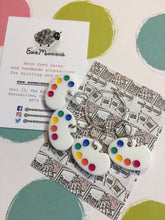 Load image into Gallery viewer, Set of 4 Paint Palette Charms Stitch Markers Progress Keepers