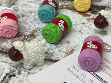 Load image into Gallery viewer, Wool Themed Progress Keeper Stitch Markers Set