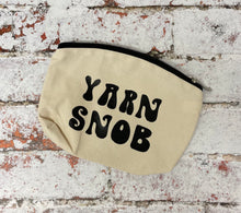 Load image into Gallery viewer, Yarn Snob Cotton Canvas Notions Pouch