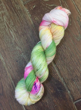Load image into Gallery viewer, Superwash Merino Single Ply Fingering Yarn, 100g/3.5oz, Look at the Flowers