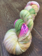 Load image into Gallery viewer, Superwash Merino Single Ply Fingering Yarn, 100g/3.5oz, Look at the Flowers