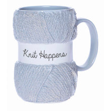 Load image into Gallery viewer, knit happens mug