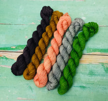 Load image into Gallery viewer, That’s Gossip Minis Sock Set, Superwash Bluefaced Leicester, 100g