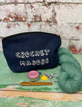 Load image into Gallery viewer, Crochet Mabobs Denim Indigo Notions Pouch
