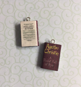 Miniature Book Charm Stitch Marker, Miss Marple, Agatha Christie inspired