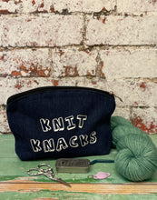 Load image into Gallery viewer, Knit Knacks Denim Indigo Notions Pouch