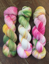 Load image into Gallery viewer, Superwash Merino Nylon Titanium Sock Yarn, 100g/3.5oz, Look at the Flowers
