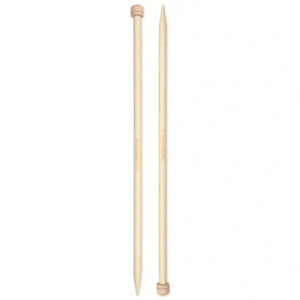 Prym Single Point Straight Bamboo Knitting Needles, 3.0mm-10mm, 33cm