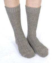 Load image into Gallery viewer, Natural Light Oatmeal Aran Wool Socks from Kerry Woollen Mills