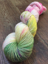 Load image into Gallery viewer, Superwash Merino Single Ply Fingering Yarn, 100g/3.5oz, Look at the Flowers