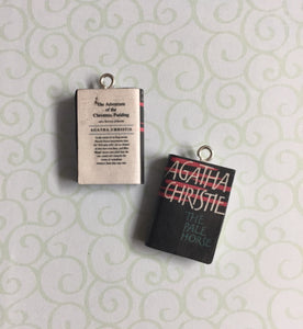 Miniature Book Charm Stitch Marker, Agatha Christie inspired